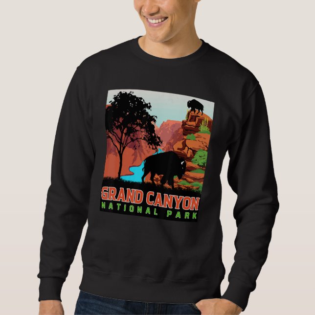 Moletom Camping Mountain Bison Grand Teton Nationa (Frente)