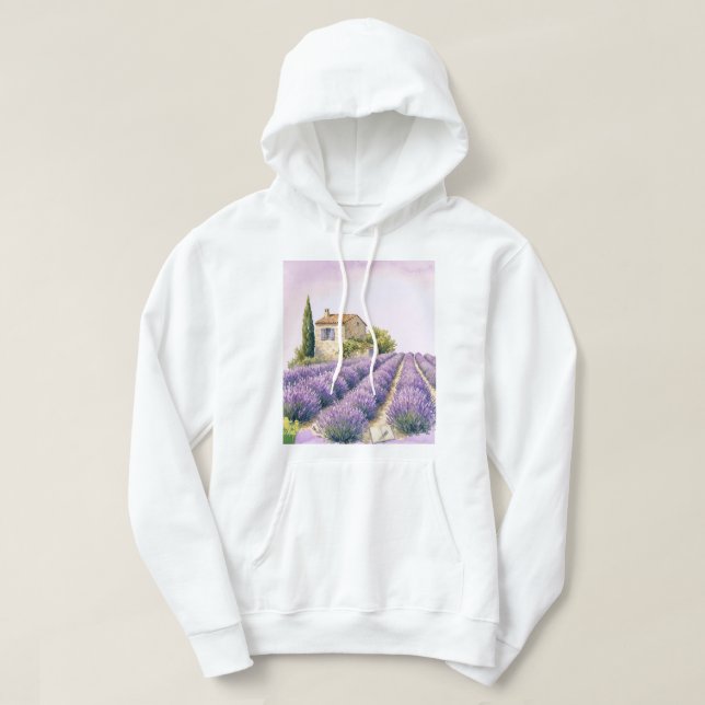 Moletom Campos de Lavanda na Provença (Frente do Design)