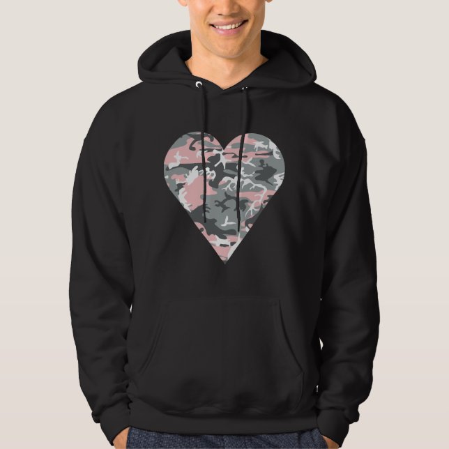 Moletom Camuflagem Rosa e Cinza, Militar, Exército (Frente)