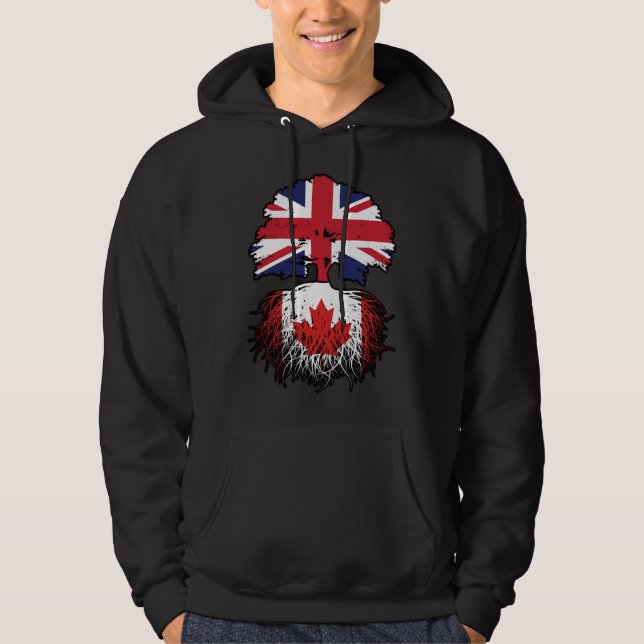 Moletom Canadá canadiano British Tree Roots Flag (Frente)