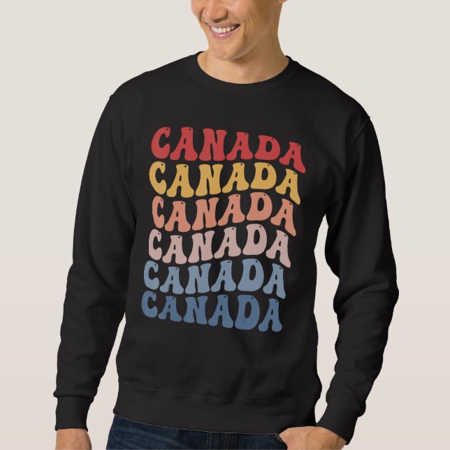 Moletom Canadá Groovy Retro Canadense (Frente)