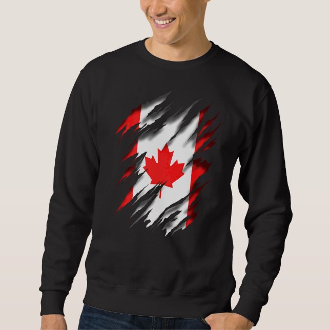 Moletom Canada Maple Leaf Amante canadense Flag Canadá (Frente)