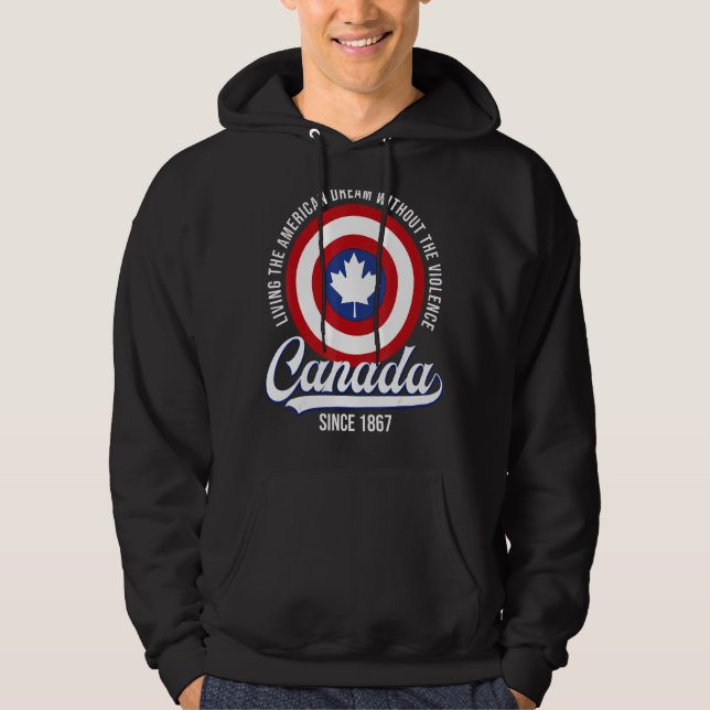 Moletom Canadá Vivendo O Sonho Americano Sem Problemas (Frente)