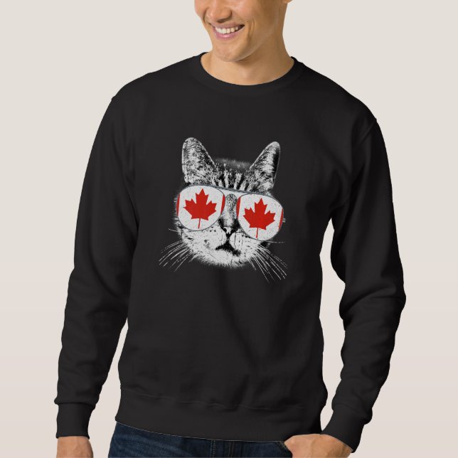 Moletom Canadense Flag Country Roots Cat Prie Men (Frente)