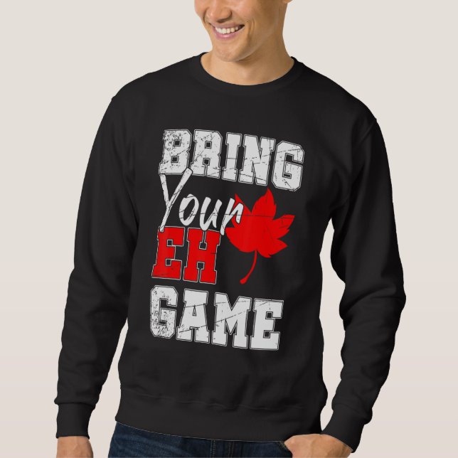 Moletom Canadense Maple Leaf Country Eh Game Canadá (Frente)