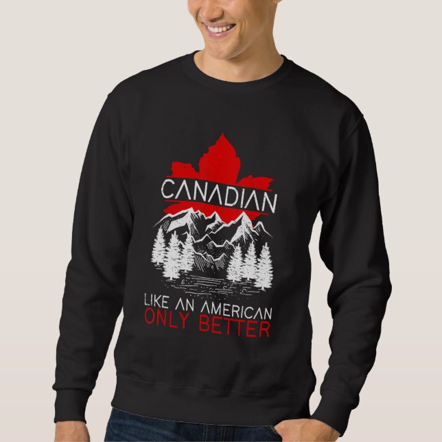 Moletom Canadiano American Forest Maple Leaf Patriotic Can (Frente)