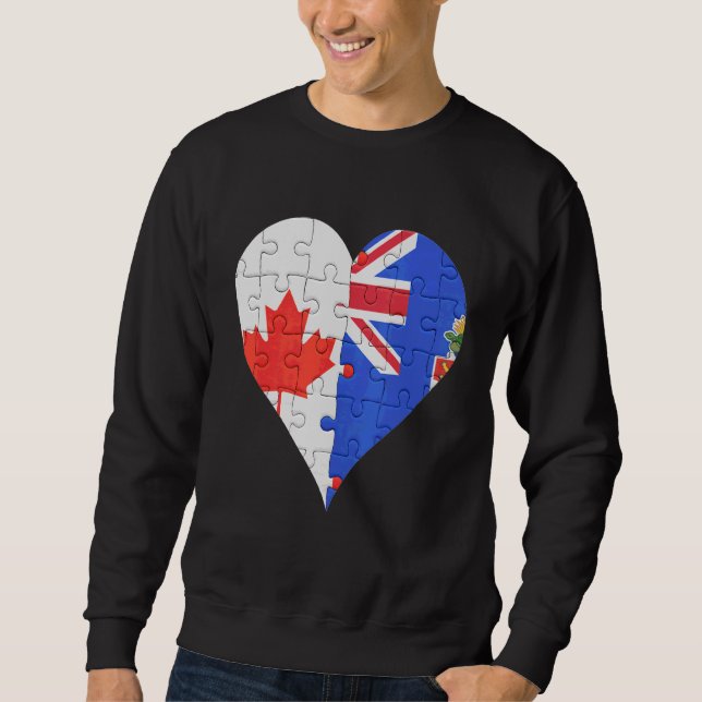 Moletom Canadiano Caymanian Flag Heart (Frente)