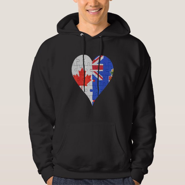 Moletom Canadiano Caymanian Flag Heart (Frente)