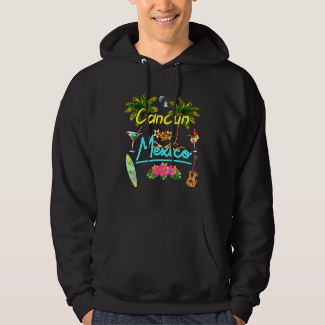 Moletom Cancun Mexico Beach Summer Palm Surf Sun Set Palm (Frente)