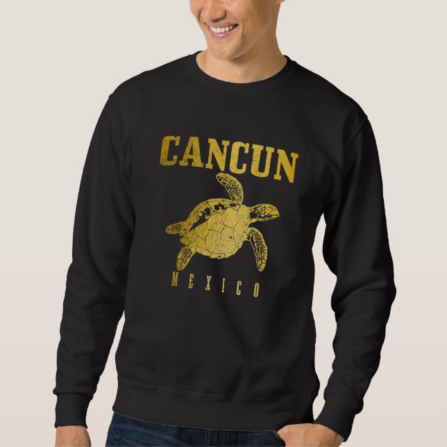 Moletom Cancun Mexico Sea Turtle Beach Scuba Diving Diver  (Frente)