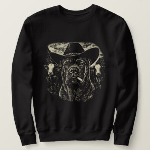 Moletom Cane Corso Pastor Gráfico Ocidental Caubói Cão