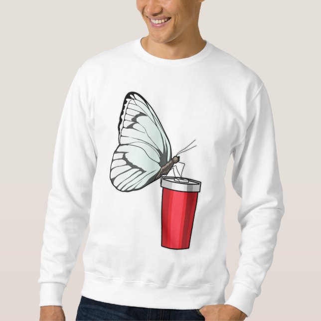 Moletom Caneca de Bebendo borboleta (Frente)