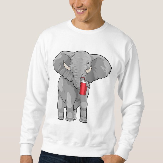 Moletom Caneca de Bebendo elefante (Frente)