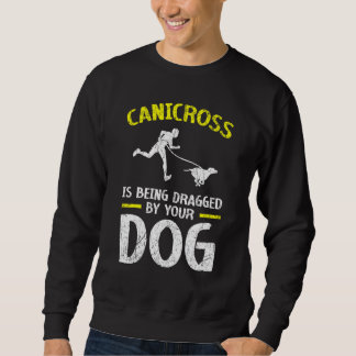 Moletom Canicross Está Sendo Arrastado Pelo Seu Cachorro P
