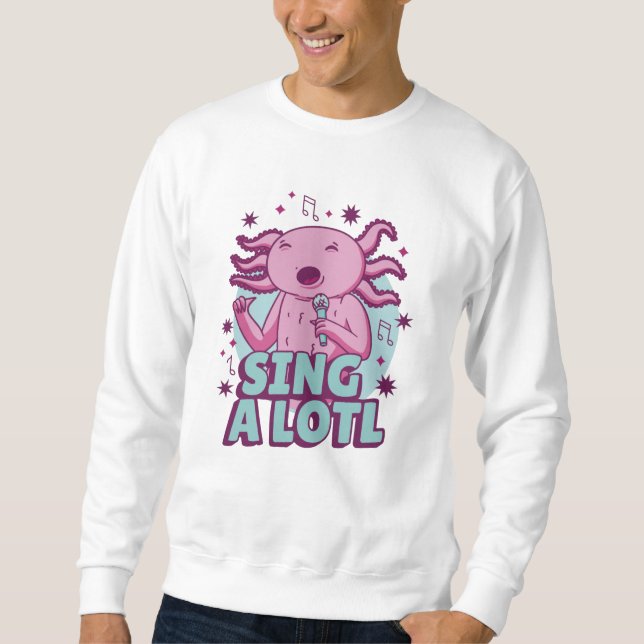 Moletom Cantando muito Axolotl (Frente)
