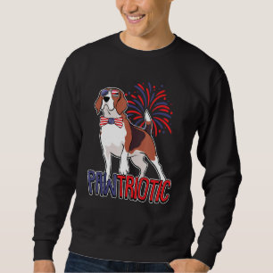 Moletom Cão Beagle Pawtriotic 4 De Julho Usa American Fla