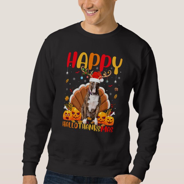 Moletom Cão Bull Terrier   Bull Terrier Hellothanksmas (Frente)