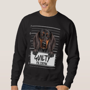 Moletom Cão Culpado Mugshot Black And Tan Coonhound