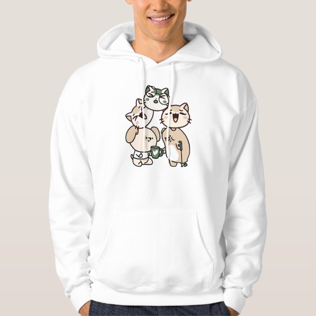 Moletom Cão e Porco com Bengala Compartilhando Café (Frente)