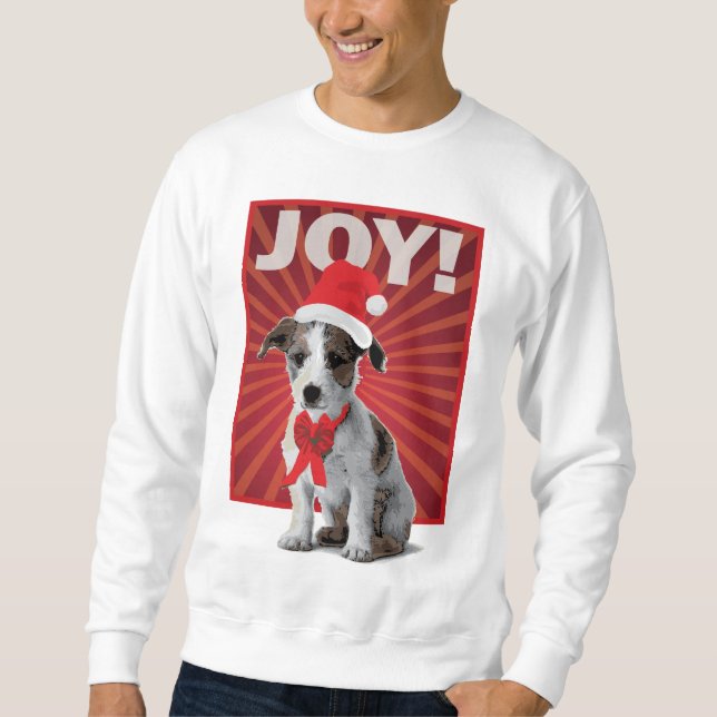 Moletom Cão feliz do feriado - Jack Russell (Frente)