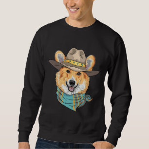 Moletom Cão hipster Pembroke Welsh Corgi Criado Em Chapéu