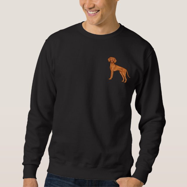 Moletom Cão Pointer Marrom Avermelhado Fofo Vizsla Húngaro (Frente)