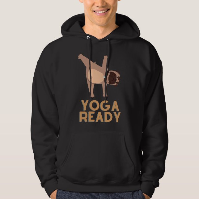 Moletom Cão Pronto para Yoga (Frente)