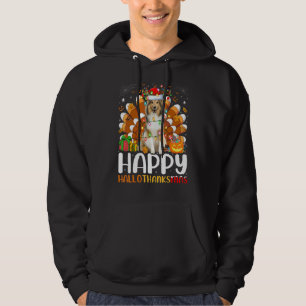Moletom Cão Sheltie Halloween Natal Feliz Hallothank