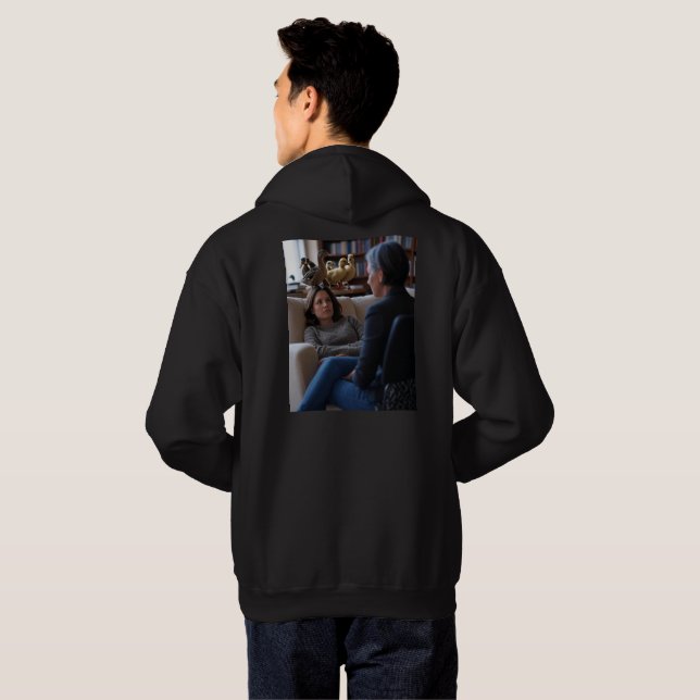 Moletom Capa de Fascinação Com Patos masculina preta (Parte Traseira Completa)
