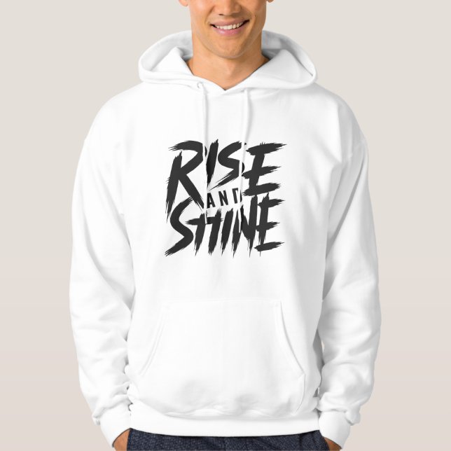 Moletom Capa Motivacional de Ginásio Rise and Shine  (Frente)