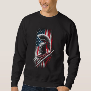 Moletom Capacete Spartan Warrior Patriótico Americano