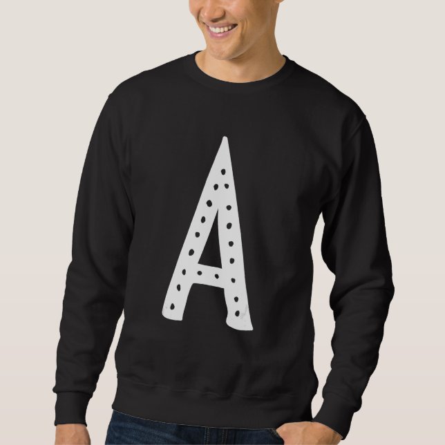 Moletom Capital Letter A Monogram Initial Alphabet (Frente)