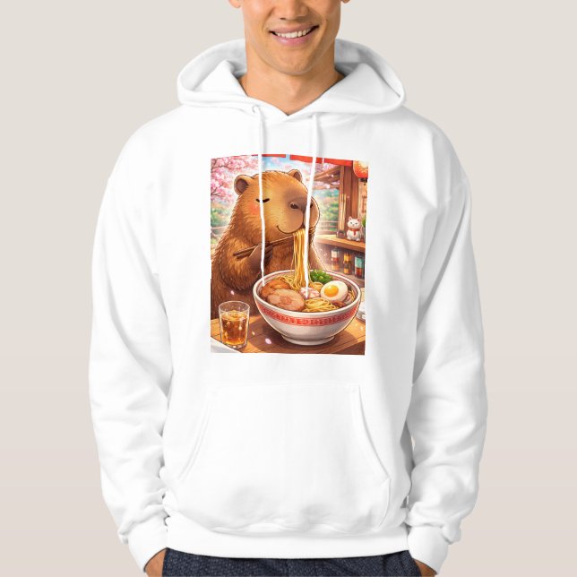 Moletom Capivara Comendo Ramen (Frente)