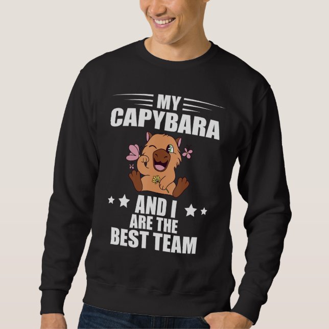Moletom Capivara E Eu Melhor Equipe Roedor Animal Capivara (Frente)