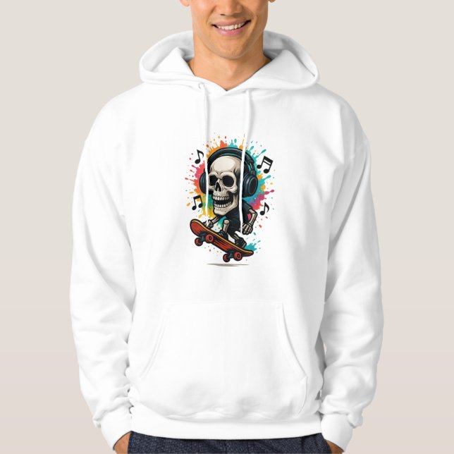 Moletom Captura de Skates com Fones de ouvido - Music & Co (Frente)