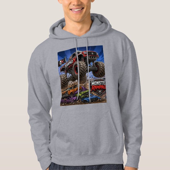 Moletom Capuz de Ação de Caminhão Monstro (Frente)