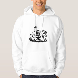 Moletom Capuz de Equestre Ocidental Cavalo de Montaria de 