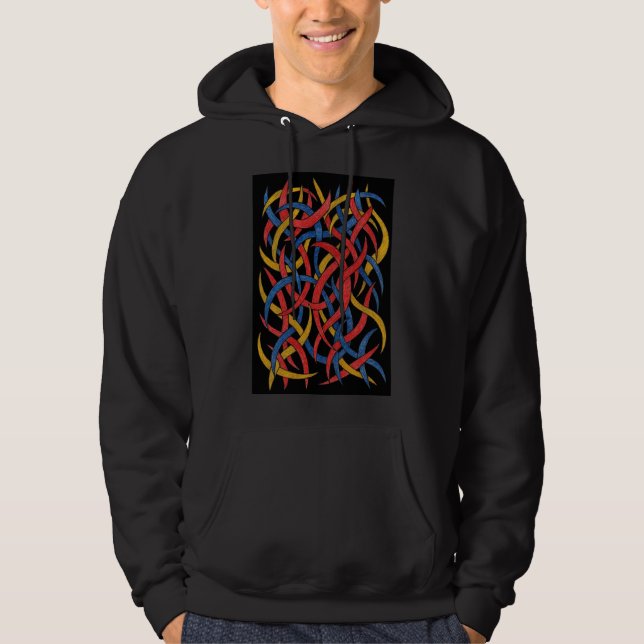 Moletom Capuz de Fusão Abstrata (Frente)