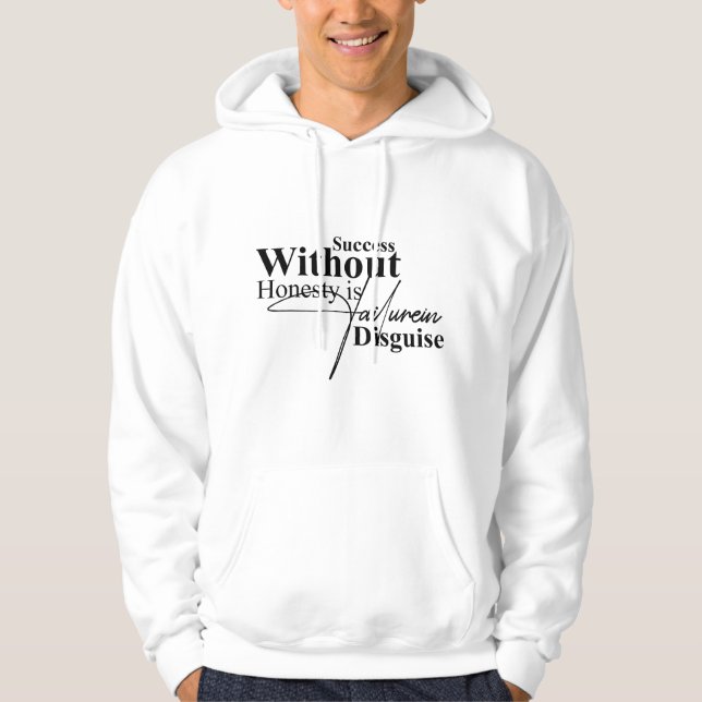 Moletom Capuz de Tipografia de Integridade Inspiradora (Frente)