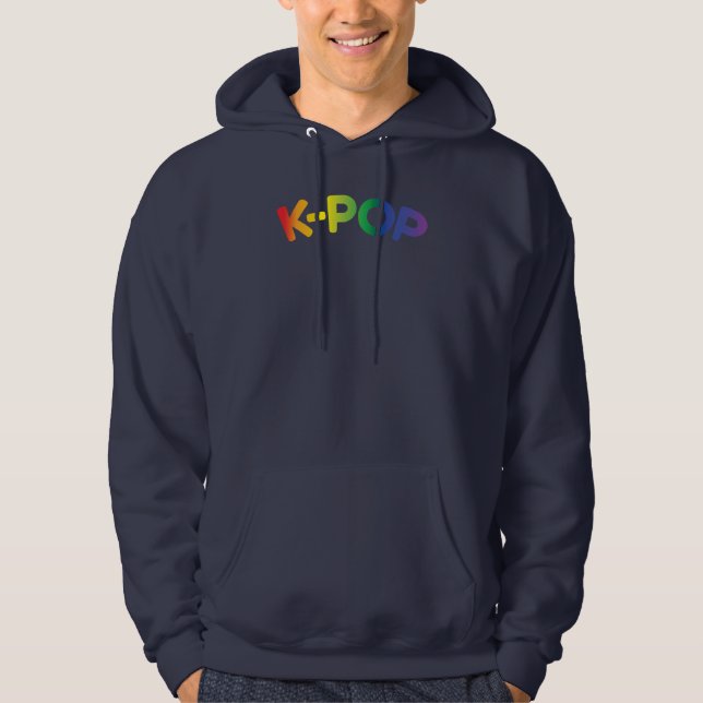 Moletom Capuz masculino Rainbow K-Pop Ver 1 (Frente)