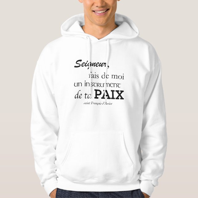 Moletom Capuz - Oração de santo François de Base (Frente)