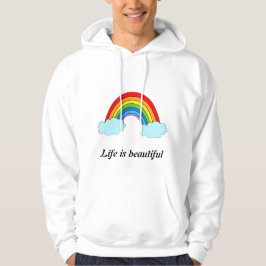 Moletom Capuz Personalizado Arco-Íris | Nome & Citação Per
