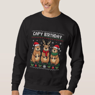 Moletom Capy Birthday Ugly Christmas Sweater Capybara