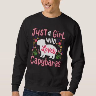 Moletom Capybara É Uma Menina Que Ama Capybaras