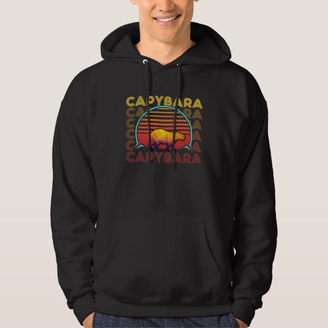 Moletom Capybara Retro  Capibara Graphic Rodent (Frente)