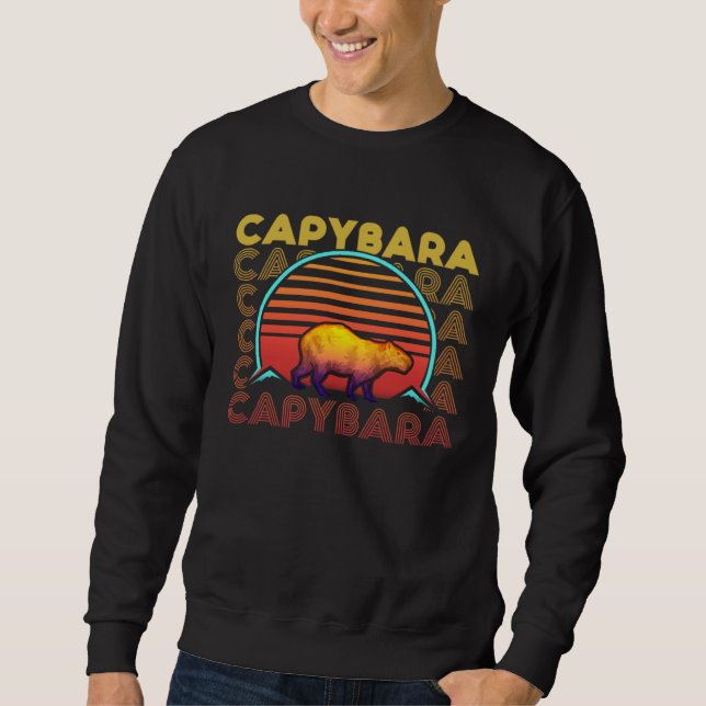Moletom Capybara Retro  Gnawer Rodent Capibara (Frente)