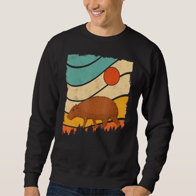 Moletom Capybara Vintage Retro Style Admirável cavidade gi (Frente)