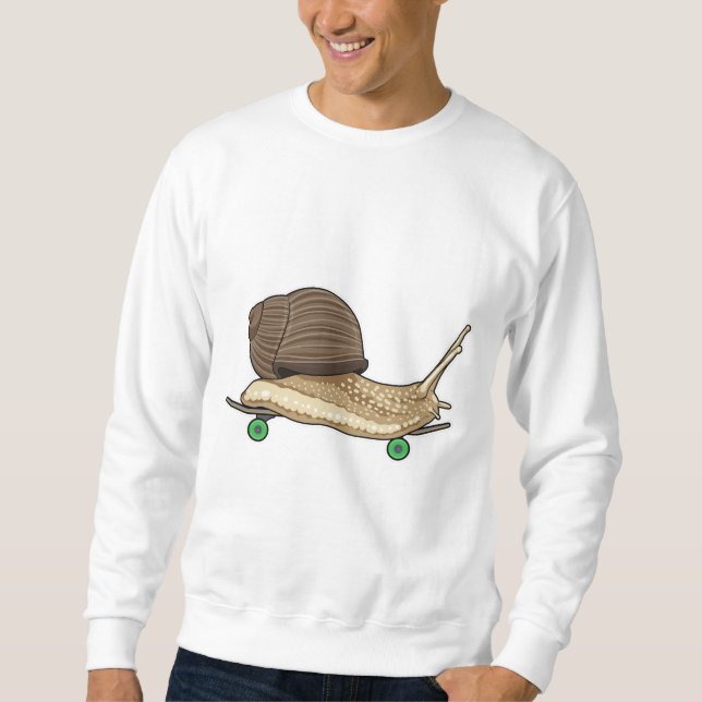 Moletom Caracol como Patinador com Skate (Frente)