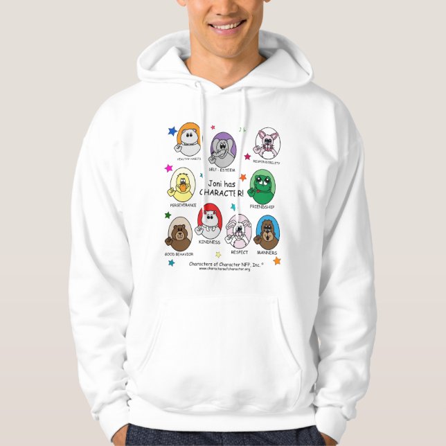 Moletom Caráteres do hoodie do caráter (Frente)