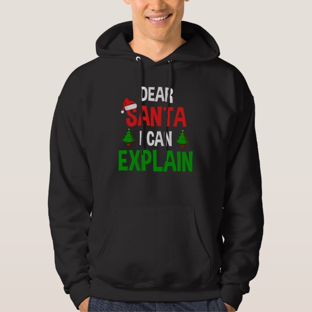 Moletom Caros Papais noeis, Posso Explicar O Feliz Natal (Frente)